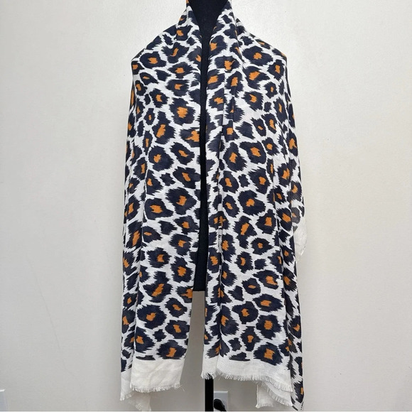 GALARIES LAFAYETTE Womens One Size Leopard Animal Print Blanket Scarf - Picture 1 of 10